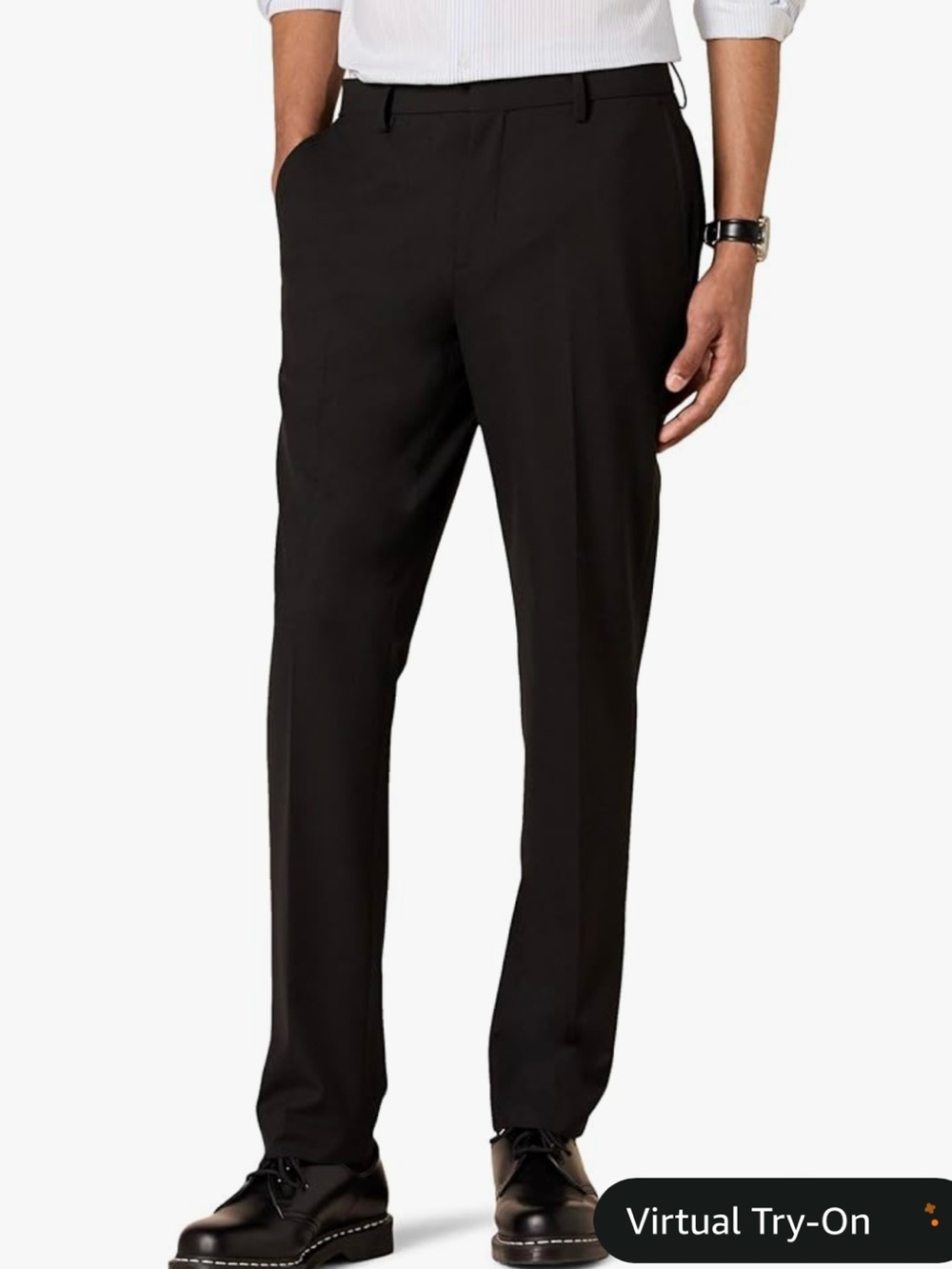 Amazon Black Men's Dress Pants - Classic Solid Black 30w 29l